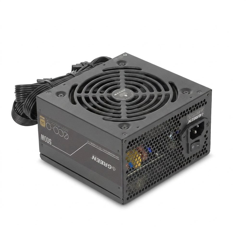 منبع تغذیه کامپیوتر 500W وات گرین مدل GP500A-ECO D
